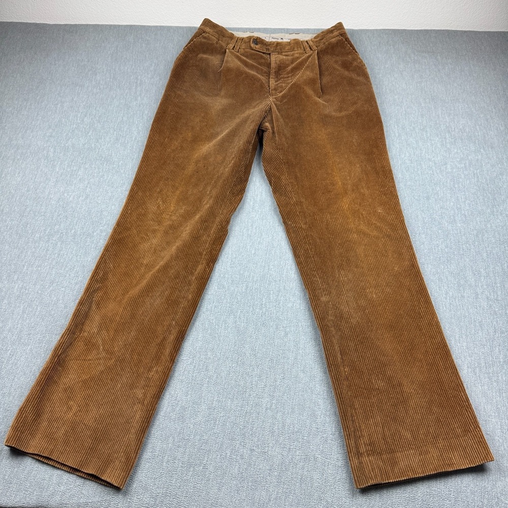 Barbour Pants Mens 32 x 32 Brown Corduroy Trousers Straight Leg Classic Casual